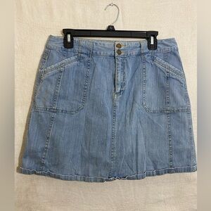 Croft and Borrow Light Blue Denim Skirt